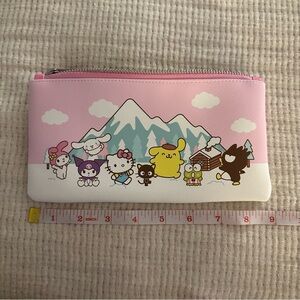 Sanrio Hello Kitty and Friends Pink and White Zipper Pouch